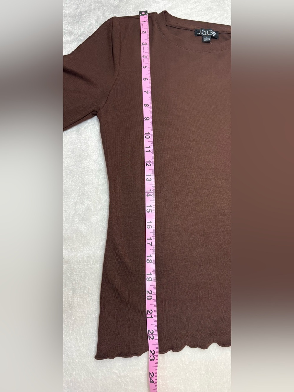 J. Crew Refined Rib Long Sleeve T-shirt With Button Cuffs Size Small - Picture 7 of 11